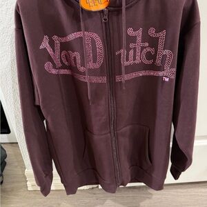 Von Dutch Burgundy Sweater